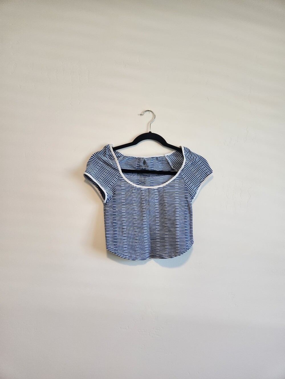 Free People Movement Whats The Scoop Baby Tee In Sapphire Skies Combo Size M/L - Picture 3 of 8